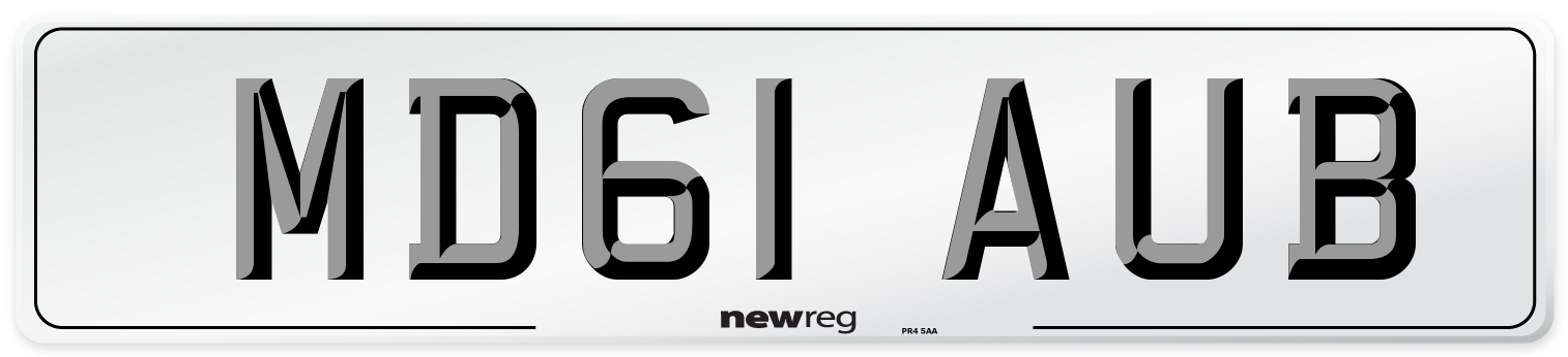 MD61 AUB Number Plate from New Reg